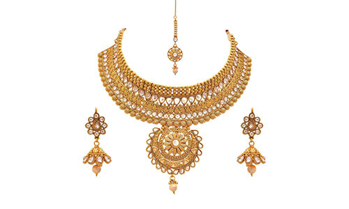 Golden Jewellery Set – JB Jewellers