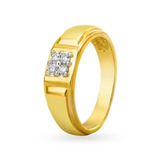 Gold and Diamond Ring for Men