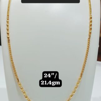 Spiral Carvings Gold Chain