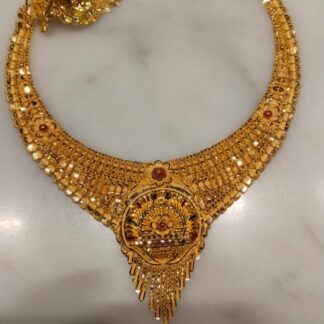 Floral Gold Necklace Set