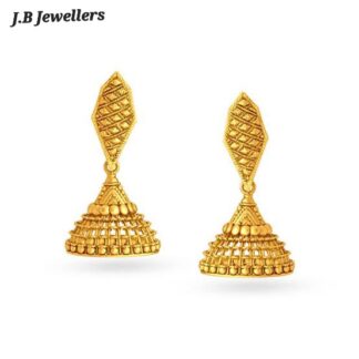 Ornate Dazzling Gold Jhumkas
