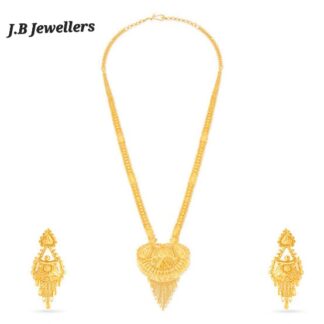 Dazzling Bridal Gold Necklace Set
