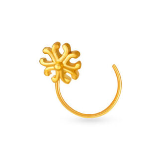 Floral Gold Nose Pin