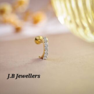 Stunning Gold and Diamond Nose Pin