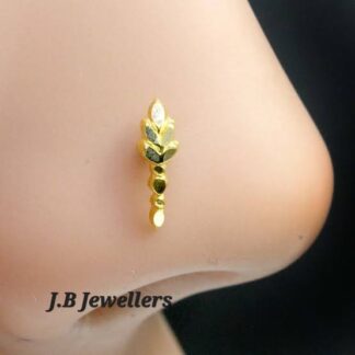 Leaf Gold Nose Pin