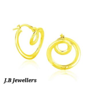 Coil Style Gold Hoop Earrings