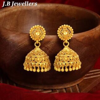 Traditional Jali Work Majestic Gold Drop Jhumka
