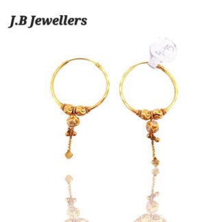 22K Gold Hoop Earrings