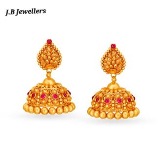 Traditional Antique Gold Jhumkas