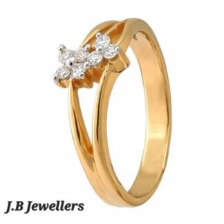 Floral Gold Diamond Ring for Women