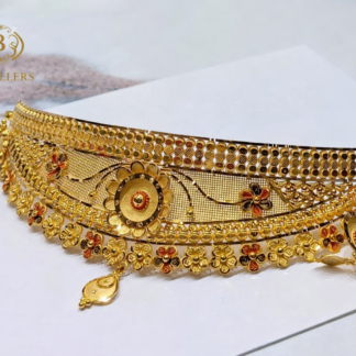 22KT Traditional Gold Designer Choker (Zewar Set)
