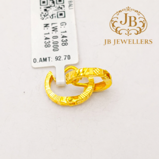 Gold Floral Designer Ear Tops with Hanging Beads – Lightweight & Elegant