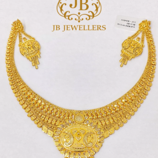 22KT Gold Royal Peacock Necklace Set