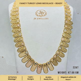 Fancy Turkey Long Necklace – 22KT Gold | 47.66 GM | Ready Stock