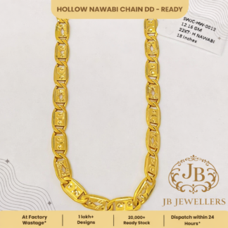 22KT Hollow Nawabi Chain DD – 18 Inches (12.16 gm)