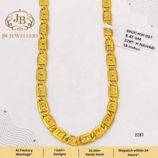 22KT Hollow Nawabi Chain DD – Elegant Designer Gold Chain (Ready Stock)