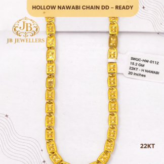 22KT Hollow Nawabi Chain DD – 20 Inches (Ready Stock)
