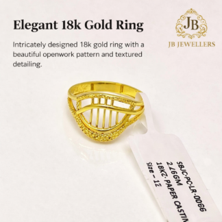 Elegant Floral 18K Gold Ring