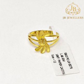 Floral Motif Gold Ring