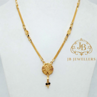 Classic Gold Mangalsutra with Floral Pendant