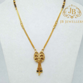 Elegant Layered Oval Gold Mangalsutra with Tassel Pendant