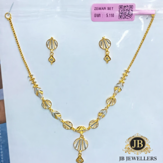 Gold Zewar Set with Earrings