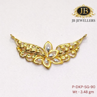 Elegant Winged Floral Gold Pendant Design