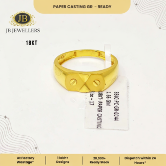 Bold Geometric 18KT Gold Band Ring