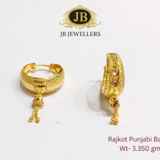 Rajkot Punjabi Bali Gold Earrings – Traditional Handcrafted Elegance