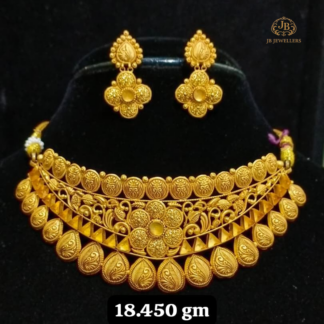 Traditional Floral Gold Choker Set