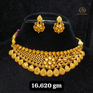 Royal Floral Gold Choker Set