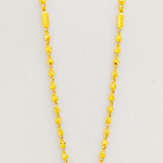 Elegant Gold Beaded Mangalsutra Chain with Designer Pendant