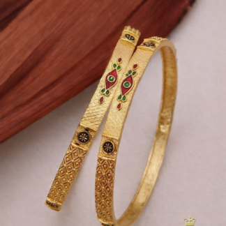 Traditional Enamel Gold Bangles – Heritage Collection