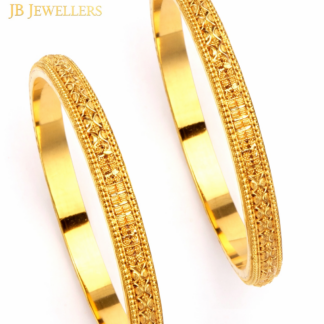 Classic Filigree Gold Bangles – JB Jewellers Signature Design