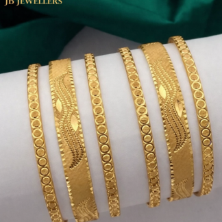 Elegant Designer Gold Bangles Set