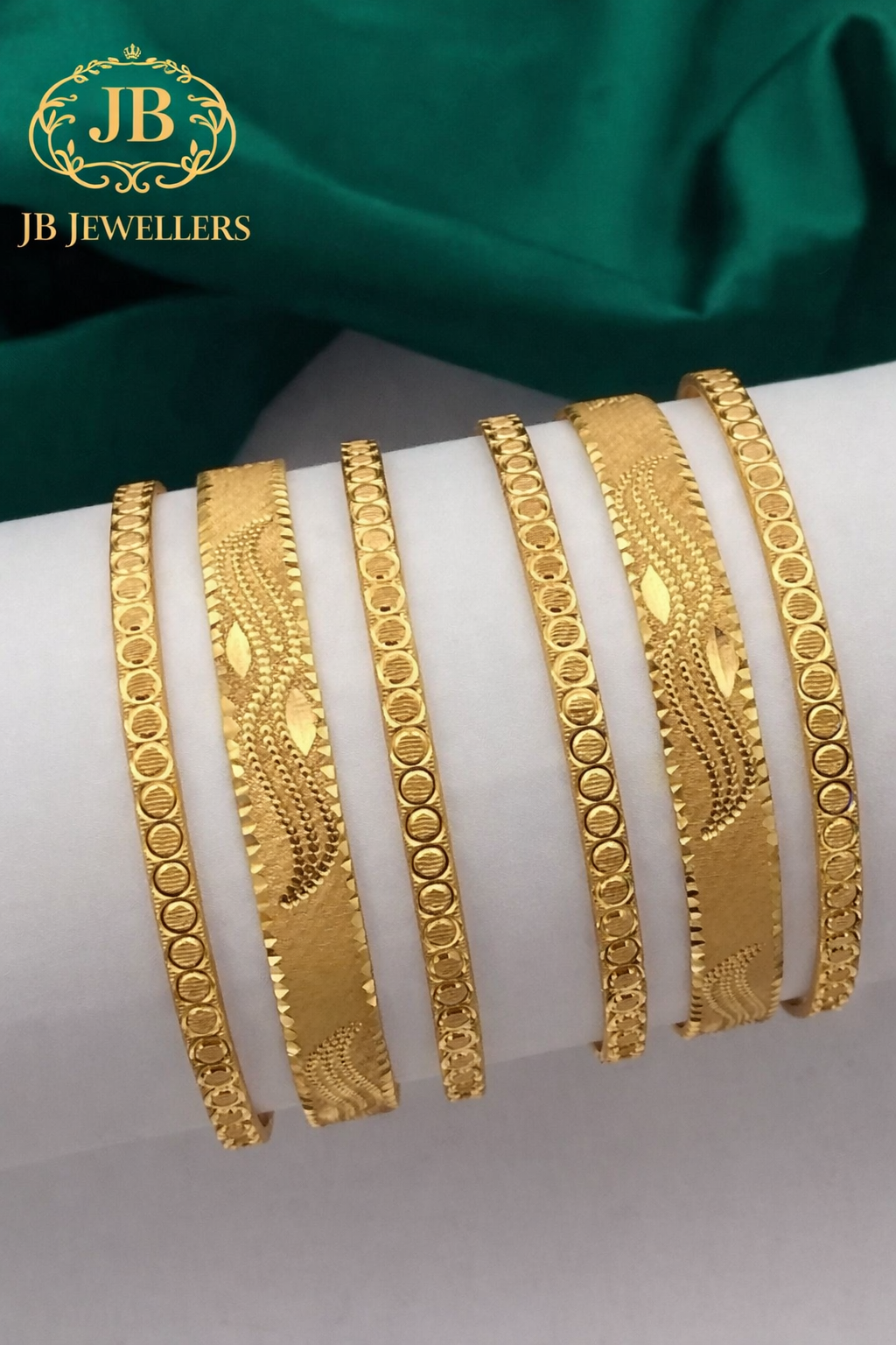 Elegant Designer Gold Bangles Set