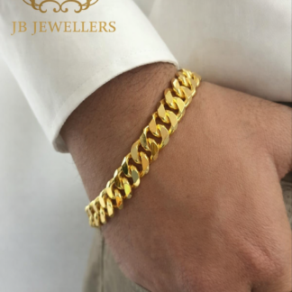 ✨ Classic Cuban Link Gold Bracelet for Men