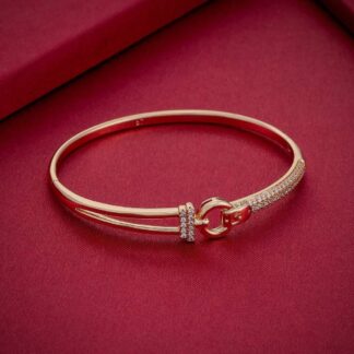Elegant Rose Gold Diamond Clasp Bangle – JB Jewellers