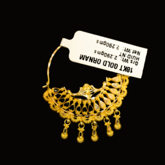 18KT Gold Traditional Bridal Nath (Nose Ring) - Hallmarked Gold Jewellery