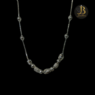 925 Sterling Silver Beaded Chain Necklace for Women
