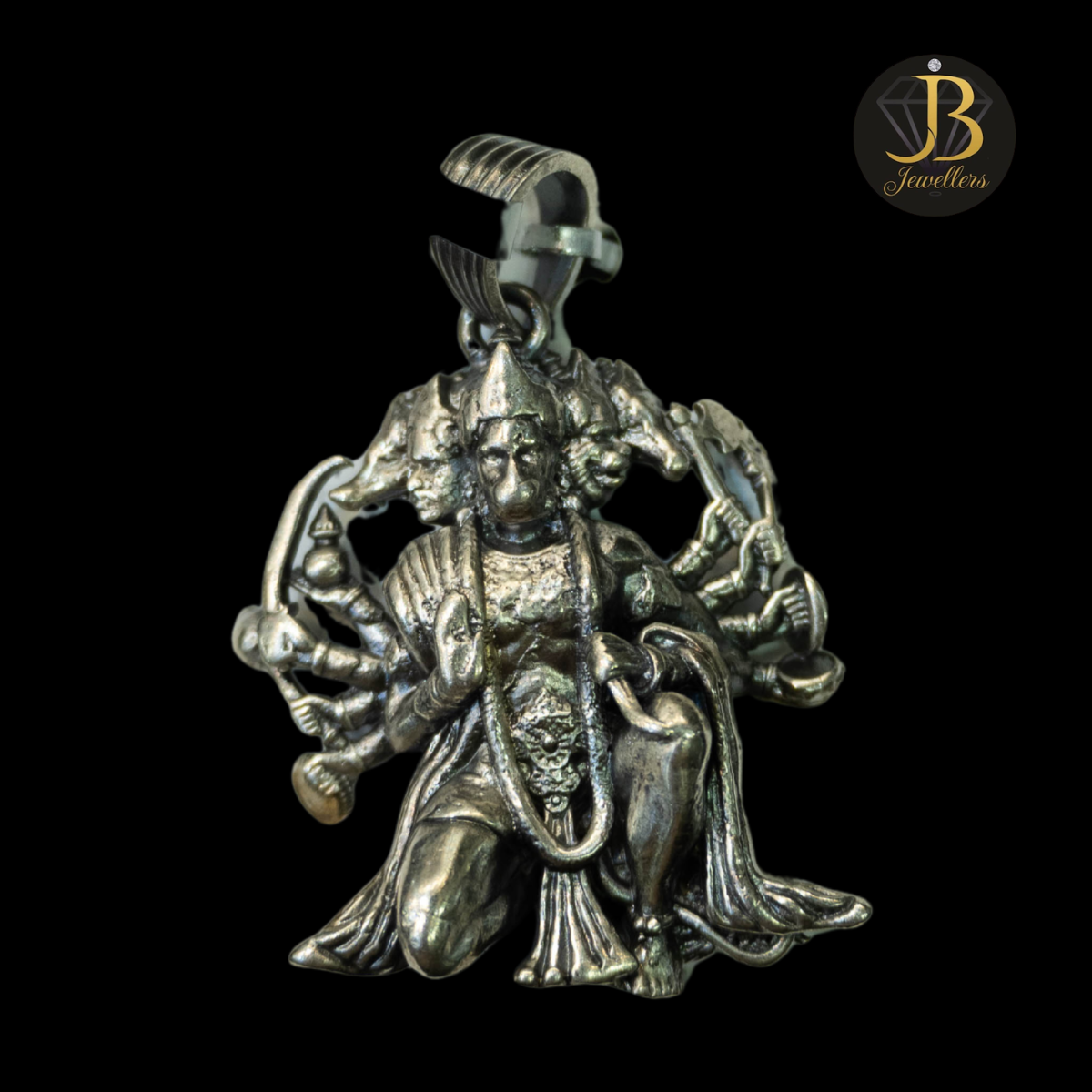 925 Sterling Silver Panchmukhi Hanuman Pendant for Men & Women